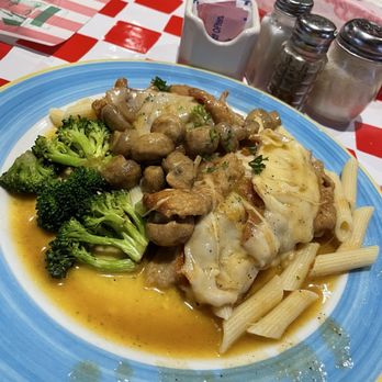 Gio's Deli and Mercato - Veal saltimbucco w/penne pasta & broccoli - Delis Near Me - Oxford, Florida Gio's Deli and Mercato - Veal saltimbucco w/penne pasta & broccoli - Delis Near Me - Oxford, Florida