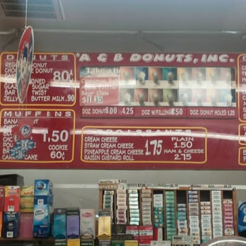 A & B Donuts - Menu prices as of 4/18/2015 - Donuts Near Me - Bell, California A & B Donuts - Menu prices as of 4/18/2015 - Donuts Near Me - Bell, California