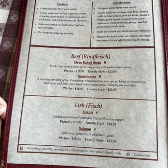 Ronneburg Restaurant - Menu - German Near Me - Amana, Iowa Ronneburg Restaurant - Menu - German Near Me - Amana, Iowa