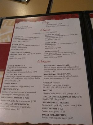 Menu photo 2 Reynolds Restaurant Ottawa, ON