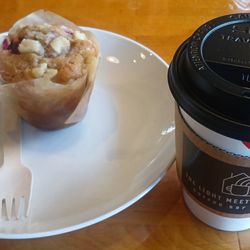 The Light Meeting House - Lemon raspberry muffin and earl grey latte.