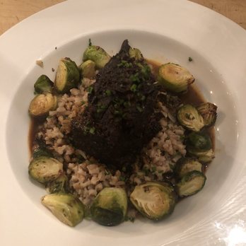 Galley Kitchen & Bar - Special: short rib, barley risotto, and Brussels sprouts. So good! - Tapas/Small Plates Near Me - Scituate, Massachusetts