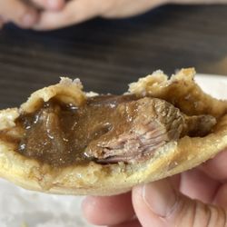 Kings Patisserie & Cafe - Check out the moist large chunks of steak in this Steak and Mushroom pie