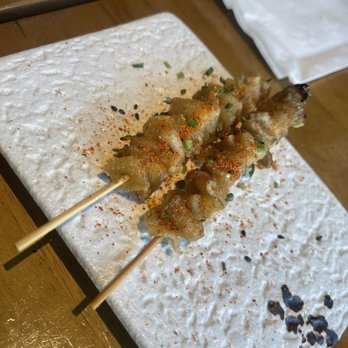 Shinya Shokudo - Needs more time on grill (chicken skin) - Izakaya Near Me - Seattle, Washington