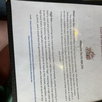 Serenitea's Tea Room - Explanation of Afternoon Tea and High Tea. - Tea Rooms Near Me - Estes Park, Colorado Serenitea's Tea Room - Explanation of Afternoon Tea and High Tea. - Tea Rooms Near Me - Estes Park, Colorado
