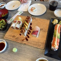 Rainbow Roll, Dragon Roll, Special Salmon Roll  [SPICY], Spicy Tuna Roll  [SPICY], Edamame