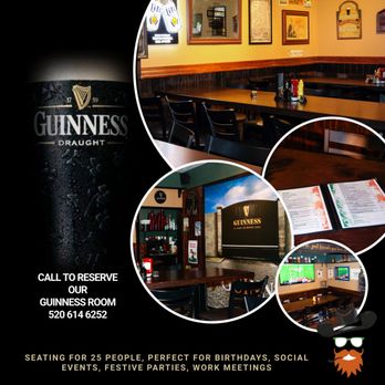 The Irish Cowboy - Hire out our Guinness Room! Seating for 25 people, suitable for birthdays, meetings, gatherings, etc... call now to reserve. - Irish Near Me - Florence, Arizona The Irish Cowboy - Hire out our Guinness Room! Seating for 25 people, suitable for birthdays, meetings, gatherings, etc... call now to reserve. - Irish Near Me - Florence, Arizona