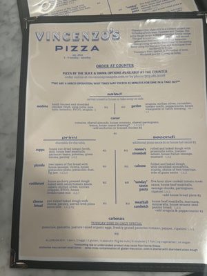 Menu photo 2 Vincenzo's Pizza Portland, OR Menu photo 2 Vincenzo's Pizza Portland, OR
