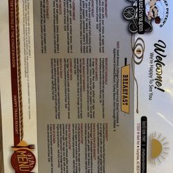 Chef Peter’s Bistro - Breakfast Menu