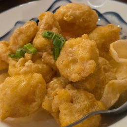 Salted egg yolk with shrimp