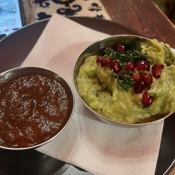 Las Adelitas - Guacamole is average. Not sure what's up with the pomegranate not a purée as the were still some bigger pieces of avocado in it. - Mexican Near Me - Prague, Puerto Rico Las Adelitas - Guacamole is average. Not sure what's up with the pomegranate not a purée as the were still some bigger pieces of avocado in it. - Mexican Near Me - Prague, Puerto Rico
