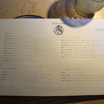 Eos & Nyx - Menu - Cocktail Bars Near Me - San Jose, California