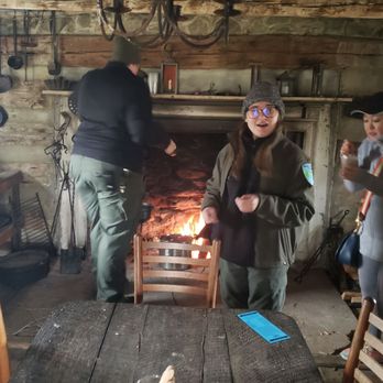 Sky Meadows State Park - Cabin had a nice warm fire, with friendly Rangers & hoppin' john - Parks Near Me - Delaplane, Virginia