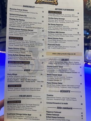 Menu photo 2 Zamboni’s East Dundee, IL