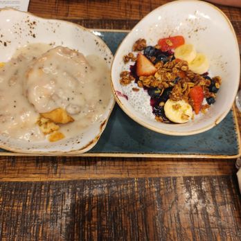 First Watch - A.M. superfood bowl with a side of biscuits and gravy - Breakfast & Brunch Near Me - Tucson, Arizona First Watch - A.M. superfood bowl with a side of biscuits and gravy - Breakfast & Brunch Near Me - Tucson, Arizona