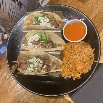 Uncle Julio's - 3 taco dinner w/rice - Mexican Near Me - Vernon Hills, Illinois