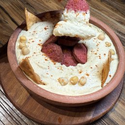 Hummus with Sojuk & Chips Hummus with Sojuk & Chips