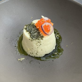 Coquette - Pumpkin panacotta with salmon roe - New American Near Me - New Orleans, Louisiana Coquette - Pumpkin panacotta with salmon roe - New American Near Me - New Orleans, Louisiana