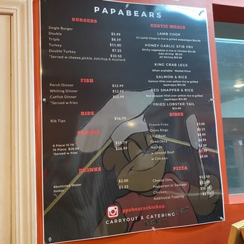 Papa Bears Chicken - Chicken Wings Near Me - Indianapolis, Indiana