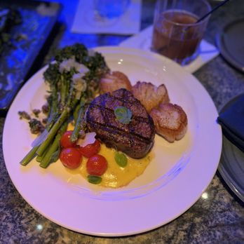 Ramsay's Kitchen - Pan-Seared Scallops* 8 Ounce Filet Mignon* Roasted Broccolini Potato Pur-e - American Near Me - Boston, Massachusetts Ramsay's Kitchen - Pan-Seared Scallops* 8 Ounce Filet Mignon* Roasted Broccolini Potato Pur-e - American Near Me - Boston, Massachusetts
