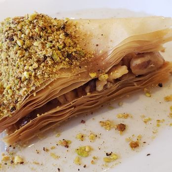 Aristo Cafe - Amazing walnut n special drizzle - Mediterranean Near Me - Torrance, California