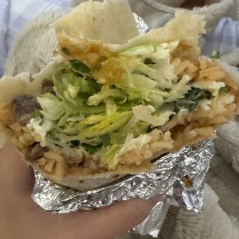 Taqueria Puebla - Lettuce Burrito. Don't get the more expensive burrito option, they are both the same - Mexican Near Me - Mukilteo, Washington