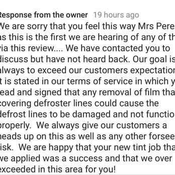 Elite Tinting & Films - Owners response on March 16th of my google review stating this was the first he's heard of any of this! - Home Window Tinting Near Me Elite Tinting & Films - Owners response on March 16th of my google review stating this was the first he's heard of any of this! - Home Window Tinting Near Me