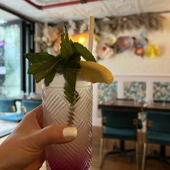 Carla - Beautiful and refreshing butterfly pea lemonade, nice ambiance and decor - New American Near Me - New York, New York