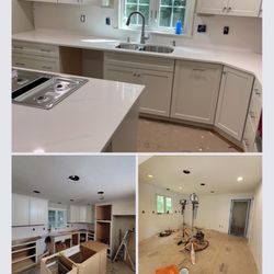 Montes Marble & Granite - The clients kitchen that Montes did the counters and island for.