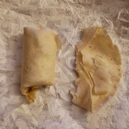 Burrito was 80% tortilla Burrito was 80% tortilla