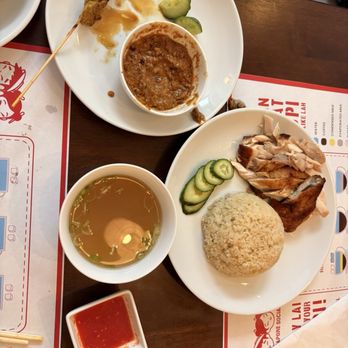 Singapore Social - Chicken rice and mostly finished chicken skewers - Singaporean Near Me - New York, New York Singapore Social - Chicken rice and mostly finished chicken skewers - Singaporean Near Me - New York, New York