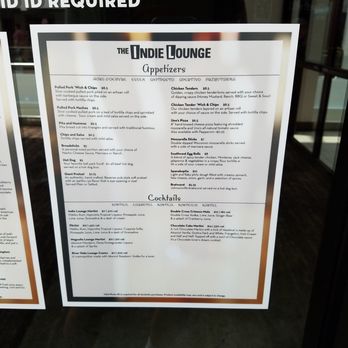 Indie Lounge - appetizers and cocktails - Lounges Near Me - Indianapolis, Indiana