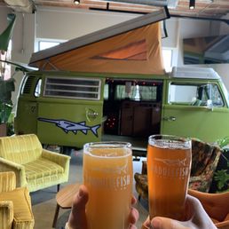 Indoor German Van you can hangout in and drink your beers Indoor German Van you can hangout in and drink your beers
