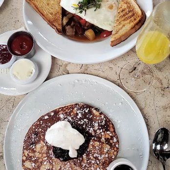 Celadon - Braised Pork Hash and Buttermilk Pancakes - Seafood Near Me - Napa, California Celadon - Braised Pork Hash and Buttermilk Pancakes - Seafood Near Me - Napa, California