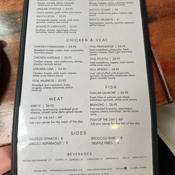 La Sera Italiana - Menu (Apr 2024) - Italian Near Me - Philadelphia, Pennsylvania La Sera Italiana - Menu (Apr 2024) - Italian Near Me - Philadelphia, Pennsylvania