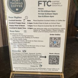 Schedule, rules, and amenities