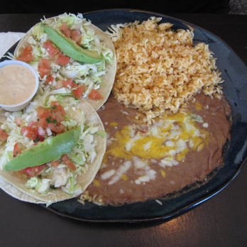 Margarita Factory - Gresham - A fish taco combination with rice and beans. - Mexican Near Me - Gresham, Oregon