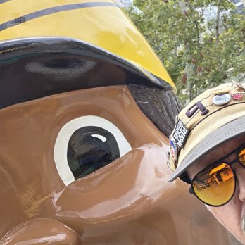 PNC Park - Giant Manny Sanguillen bobble-head behind PNC Park - Stadiums & Arenas Near Me - Pittsburgh, Pennsylvania