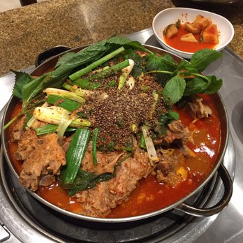 Gam Ja Chon - The hot pot thing. This is a size small $32.99. Lots of work to eat the meat though, so be prepared to use yours hands. - Korean Near Me - Rowland Heights, California