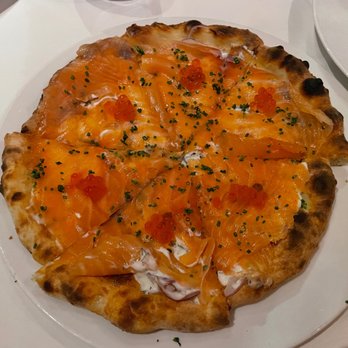 Spago - Pizza with House Smoked Salmon - New American Near Me - Beverly Hills, California Spago - Pizza with House Smoked Salmon - New American Near Me - Beverly Hills, California