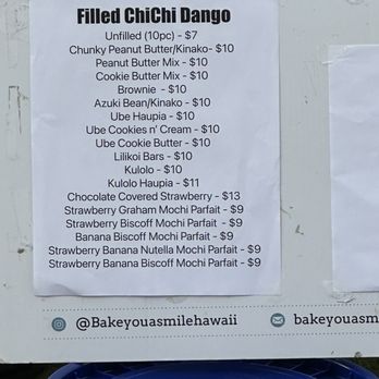 Bake You A Smile Hawaii - menu march 2024 - Desserts Near Me - Aiea, Hawaii