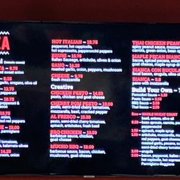Pizza Menu