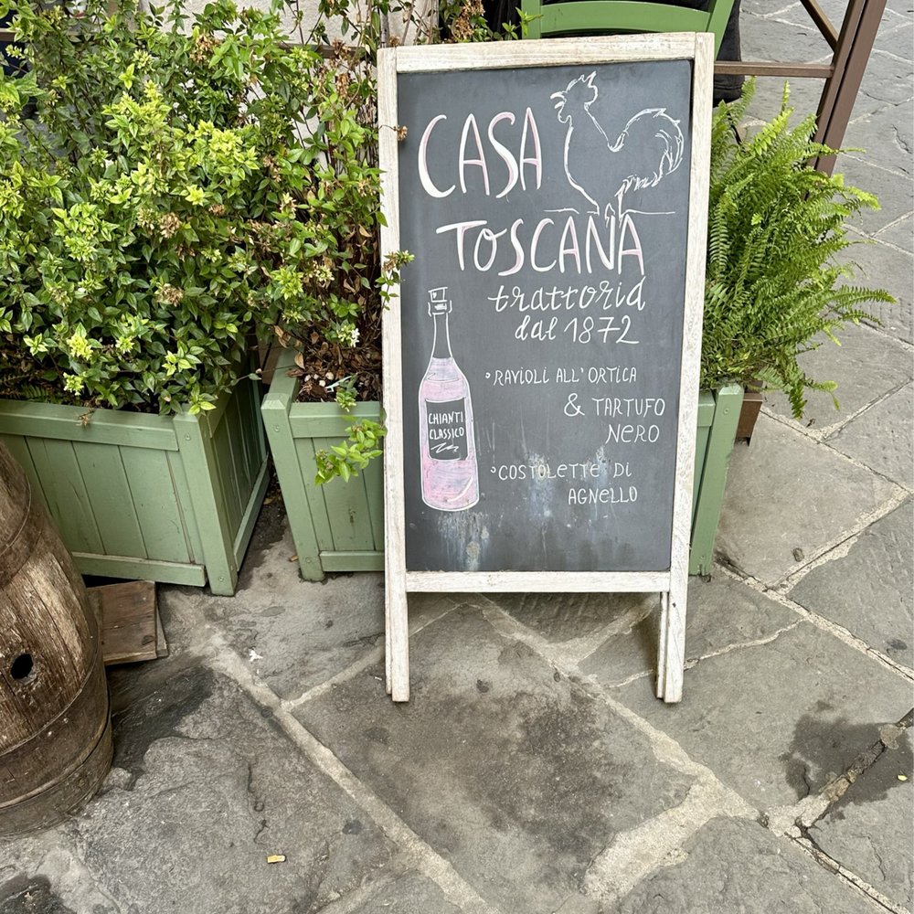 Casa Toscana - Outdoor menu board - Italian Near Me - Florence, FI