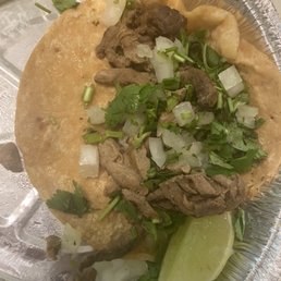 Carne Asada Street Taco. Only one of three left... for the moment