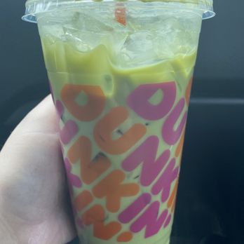 Dunkin' - Medium iced matcha latte with almond milk - Donuts Near Me - Poughkeepsie, New York Dunkin' - Medium iced matcha latte with almond milk - Donuts Near Me - Poughkeepsie, New York