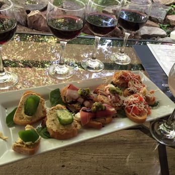 Flights Wine Cafe - Bruschetta platter and a couple flights with a view. - Wine Bars Near Me - Arvada, Colorado