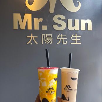 Mr Sun Tea - Mr Sun Mango and Red bean oatmeal milk tea - Bubble Tea Near Me - Sacramento, California