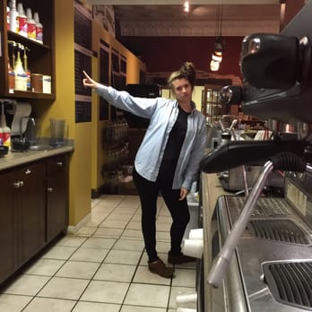 Main Street Roasters - Barista serving customers. This place has excellent service!! - Coffee & Tea Near Me - Nappanee, Indiana