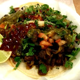 Tacos are good,...1.49 each....at the taqueria the have here inside mexican market Tacos are good,...1.49 each....at the taqueria the have here inside mexican market