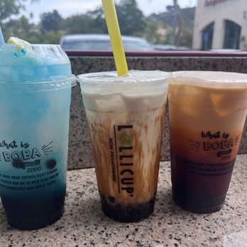 Lollicup Fresh - Brown Sugar Boba Milk Thai Milk Tea Hawaiian Dance Tea Lemonade + boba - Taiwanese Near Me - Oceanside, California